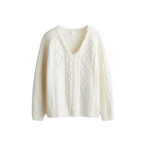 H M Белый Женский Трикотаж