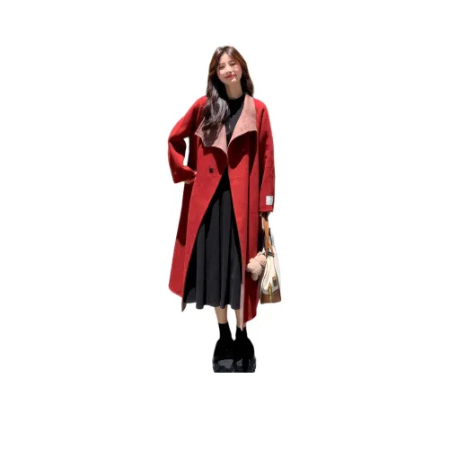 LAOYECHE Red Women's Coat LAOYECHE Красный Женский Пальто