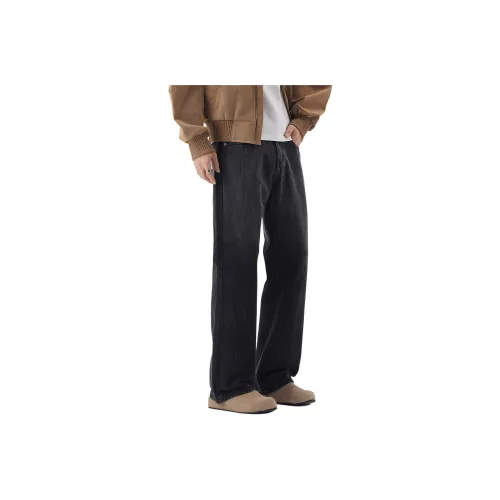 SLLAVIF Мужские черные джинсы