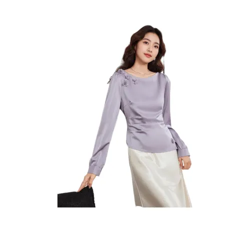 AIYIFU Фиолетовые Женские Рубашки