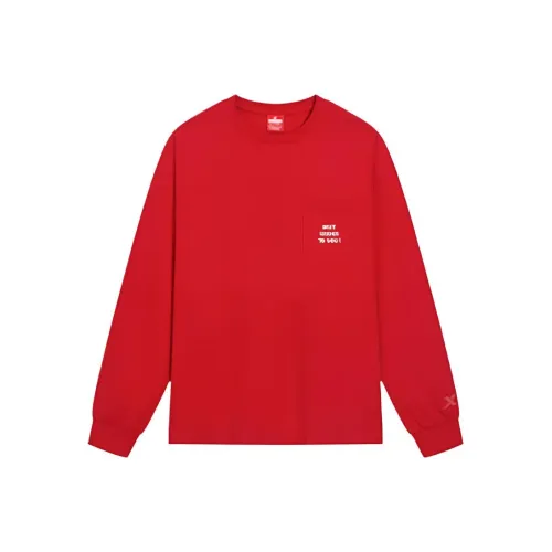 XTEP Праздничный красный унисекс трикотаж