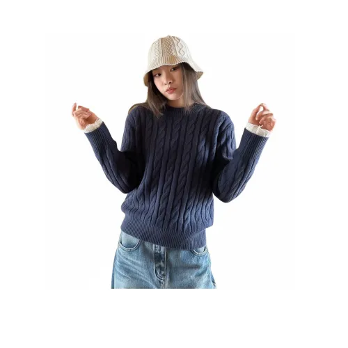 Langqing Свитер с Брендом Наклеенный Женские Трикотаж