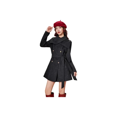 AIYIFU Темно-серый Женский Пальто