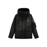 Чёрный 90 пуховик [с принтом]