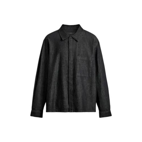 ZARA Мужские черные рубашки