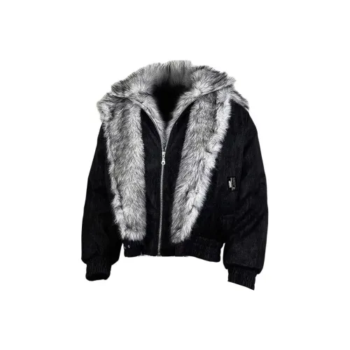 ZIAREL Черный с съемным логотипом унисекс пуховики