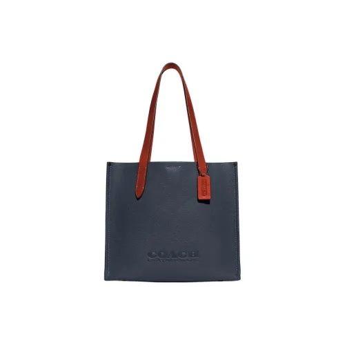 COACH Relay Коровья кожа Сумка через плечо Большая Мужская Деним