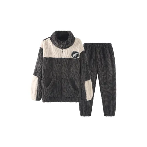 O'MESIK Черный Серый Цвет Мужской Пижамный Комплект