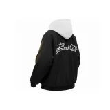 Чёрное пальто + свитшот