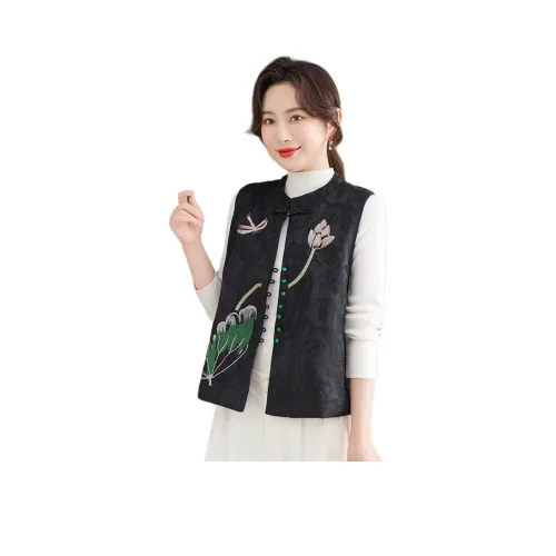 YIMENGYUAN Черные Женские Жилеты