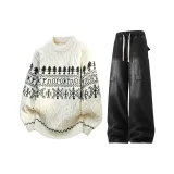 Белый топ+черные брюки