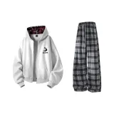 Белый, Фотиния, Серый, Топ + Темно-синий, Синий, Штаны