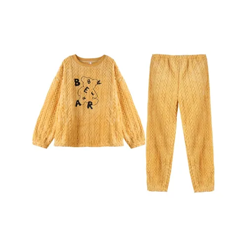 DUOLAMEI Домашняя одежда и пижамы Женские Желтые