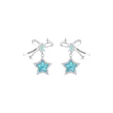 Темно-синий, прозрачный, стиль "прозрачный", стразы, звезды