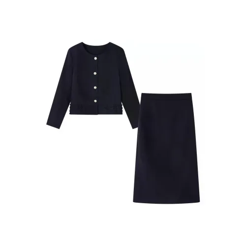 AIYIFU Черный Женские Комплекты с Юбкой