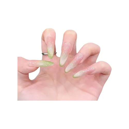 T Z Ледяной Прозрачный Розовый Сердце Гуавия Светло-Зеленый Французский Кошачий Глаз Весенний Ручной Ногтей Искусство