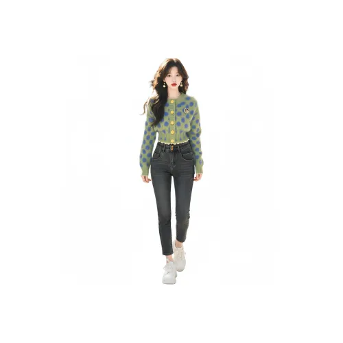 Langqing Цвет изображения с брендом наклеенный женский трикотаж