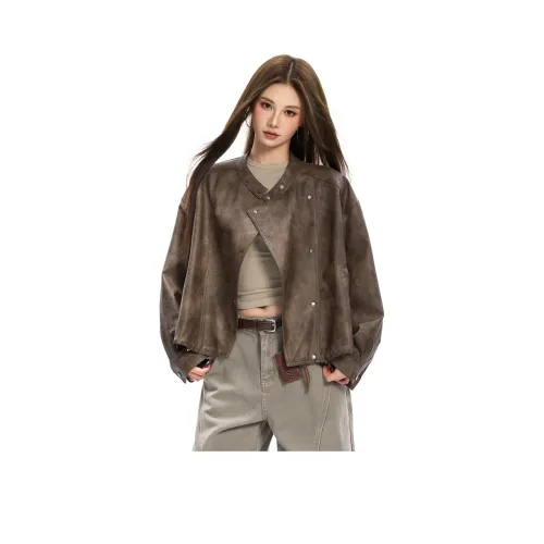 MJB Кофе Женские Кожаные куртки