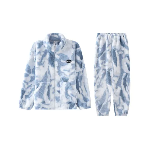 Lanza Синий Белый Женский Пижамный Комплект