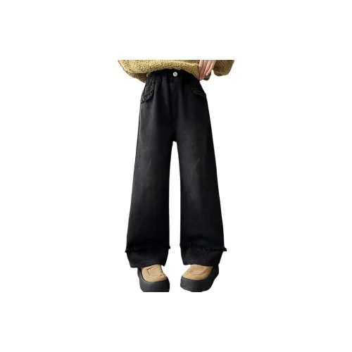 HANSUYI Черные Джинсы для школьного возраста