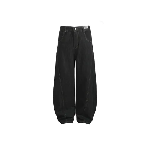 W7H1 Черный Унисекс Джинсы