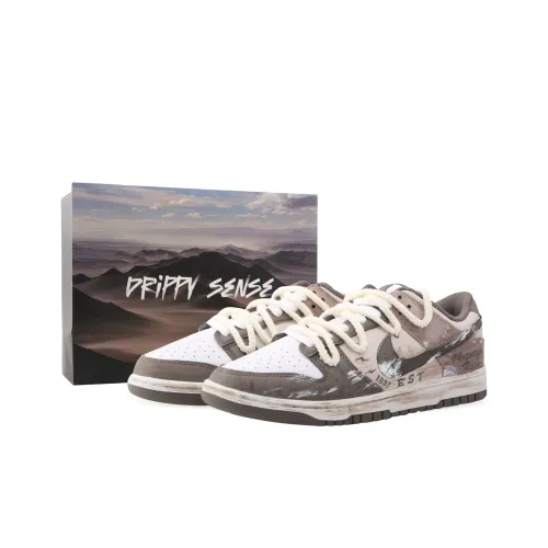 Nike Dunk Drippy Bourbon Whiskey Амортизация Низкие Кроссовки для скейтбординга Унисекс Коричневый