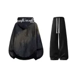 Черный свитшот [с флисовой подкладкой] + черные повседневные штаны