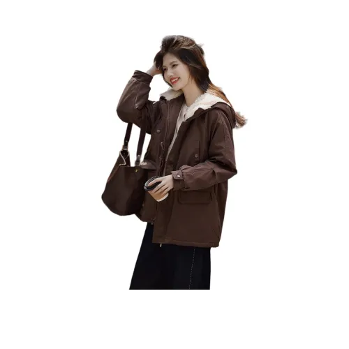 SHANGJING Красный Коричневый Женский Куртка