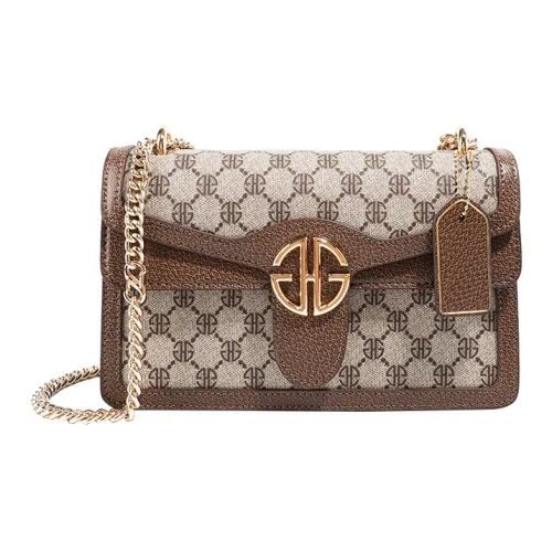 GHG PVC Сумка через плечо Стандартная Женская Кофейная Черная