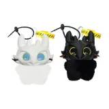 Ночная Маска Дракона Милый Глаза Черный Кот Кукла + Широ Маска Дракона Милый Глаза Белый Кот Кукла Украшение & Черный Шнур Желтый Ремешок