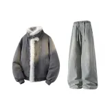 Темно-серые + синие штаны