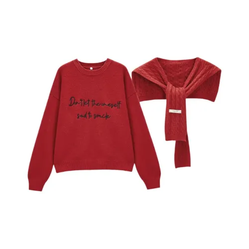 AIYIFU Красный Женский Трикотаж