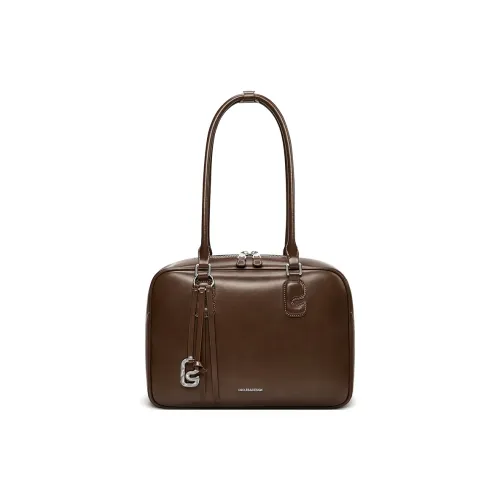 CNOLES Сумка через плечо из коровьей кожи стандартная женская шоколадно-коричневый