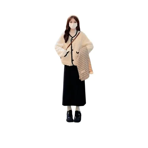 Mu Xiao Xin Вельвет Feel Пальто Женское