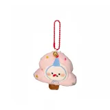 Розовый рождественский украшение в виде дерева с куклой