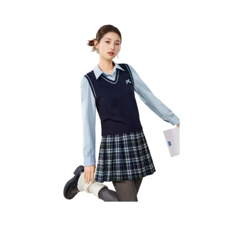 AIYIFU Темно-синий женский комплект с юбкой