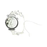 [Белый] Double Row Lotus Pearl Woven Strap  
[Белый] Двойная строка Лотос Жемчужный Вязаный Ремешок