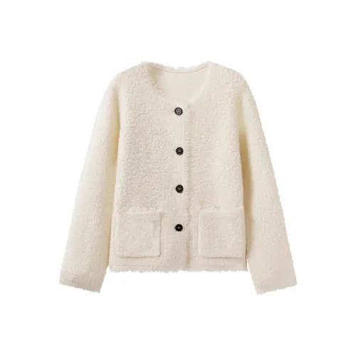 FAIRWHALE Трикотажная ткань Длинный рукав Кардиган Женский