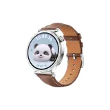 Классический ремень из телячьей кожи -- коричневый [серебристая пряжка]