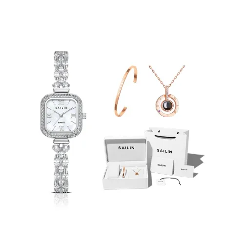 SAILIN Кварцевый механизм стальной ремешок женские часы многоцветный циферблат