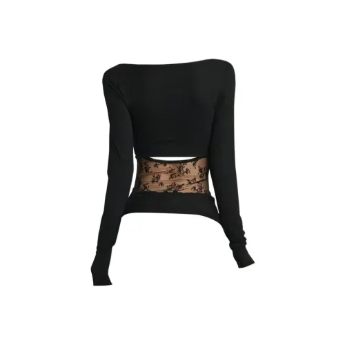 DITB Черные Женские T-рубашки