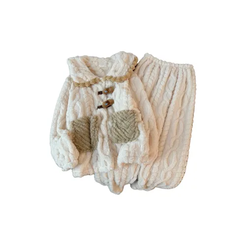 JINXU Экрю Женские Пижамные Комплекты