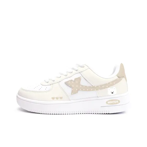 XTEP Air Force One Износостойкие и Легкие Низкие Кроссовки для Скейтбординга Женские