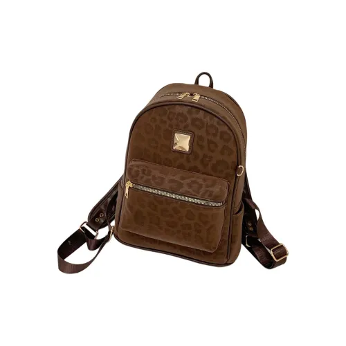 OURFUN ПУ (полиуретан) Рюкзак Стандартный Женский Кофейный