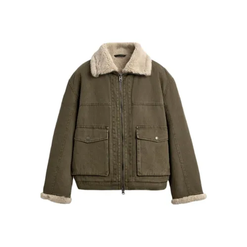 ZARA Khaki Мужские пуховики