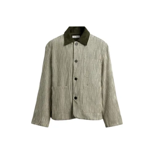 ZARA Телесный Зеленый Мужские Куртки