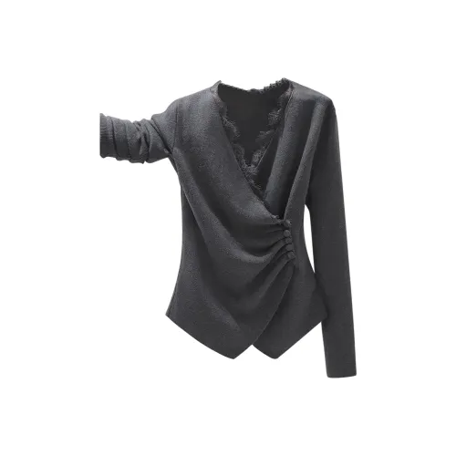 SIBAISHE Темно-серый Женский Свитер