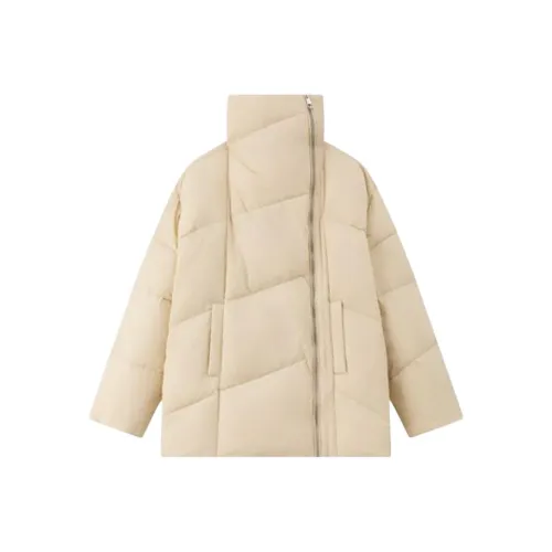 MDEHT Сыр Желтый Женские Пуховики