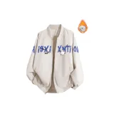 Хаки и синий (утеплённый и утолщённый с принтом)