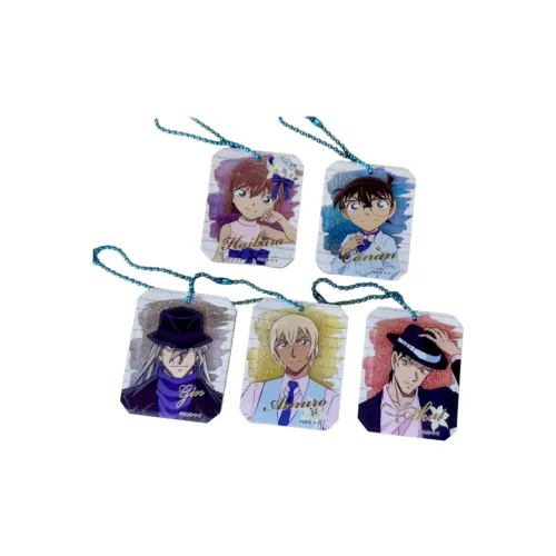 BUSHIROAD Detective Conan Case CLOSED Movie Edition Лазерный Вспышка Лицо Брелок Подвески аниме-тематики